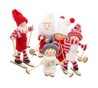 Zerodeko 10 Pièces Cadeau pour Noël Arts et artisanats pour Enfants Accessoires de Sculpture sur Bois Decoration pour Sapin de Noel décorations d'arbre de Noël Le Cadeau Jouet de Noël Ski