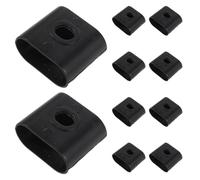 Zerodeko 10 Pièces Capuchons pour Poteaux de Bâche en Plastique Noir, 3 Cm | Protection D’extrémité pour Tubes Ovales, Bords Lisses, Maintien Sûr, Installation Facile pour Tentes et Bâches