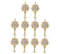 Zerodeko 10 Pièces Décorations Gâteau Jhs Dorées pour Baptême Communion Cake Toppers Religieux pour Shower et Fête Chrétienne