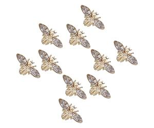 Zerodeko 10 pièces Décorations Ongles Abeilles Alliage Nail Art Bijoux Élégants DIY Manucure Accessoires Femmes