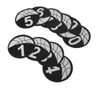 Zerodeko 10 Pièces Disques de Repérage Numérotés pour Entraînement de Basketball et Football, en TPU Plat de 23cm, Couleurs Lumineuses, pour Exercices D'agilité en Cours de Sport