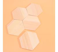 Zerodeko 10 pièces Lot de Blocs Bois de Pin Hexagonaux Planches Solides de Épaisseur pour Bricolage DIY Décorations Artisanales et Projets Créatifs