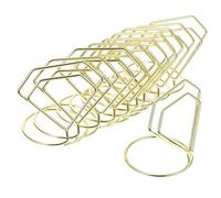 Zerodeko 10 pièces Lot de Porte Cartes Acier Forme Diamant Supports Numéros de Table et Porte Photos pour Mariage Anniversaire Clips Mémo Multifonctions Doré