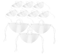 Zerodeko 10 pièces Masque Transparent Plastique Réutilisable Antibuée pour Restauration et Cuisine et Confortable pour Personnel de Restaurant et Salon de Beauté