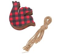 Zerodeko 10 Pièces Pendentif en Bois De Noël Décor Cotillons De Noël Ornement De Noël Rustique Ornements Suspendus Fournitures De Noël Faveur De Fête De Noël Pendentifs De Noël