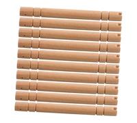 Zerodeko 10 Pièces Poignées Bois Rondes pour Éventails DIY Poignées Confortables pour Projets de Danse et Événements Accessoires Polyvalents pour Éventails Ronds de Mariage et Création