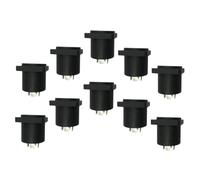 Zerodeko 10 pièces Professional Small Square Speaker Socket Jack for Stage Box with Stainless Steel Bolt Easy Installation and Portable Design