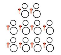 Zerodeko 10 pièces Supports de Crochets pour Canne à Plastique Orange Accessoires de Maintien de Leurres Protection des Guides et Poignées Installation Facile avec Anneau Caoutchouc