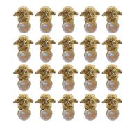Zerodeko 100 breloques mouton 3D en alliage pour ongles, accessoires de | Breloque pour ongle en alliage avec œil de chat, autocollants pour ongles du Nouvel An chinois pour manucure festive, dorés