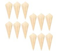 Zerodeko 100 Cônes de Dégustation en Bois Jetables 6 Cm X 8 Cm pour Glace et Amuse-gueules, Cornets de Bonbons de Fête, Idéals pour Mariages, Réceptions et Pique-niques en Plein Air