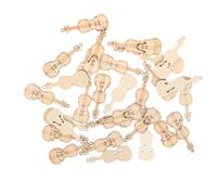 Zerodeko 100 Pièces Breloques Violon en Bois Brut pour Diy, Décoration Artisanale Beige, Techniques de Coloriage Graffiti, Design Unique pour Amateurs de Musique