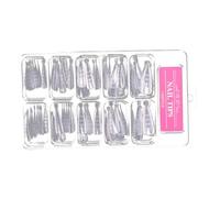 Zerodeko 100 pièces Extension Ongles Plaques Modèle Blanc avec Échelle Conseils Ongles Pratiques pour Manucure Professionnelle et Usage Domestique Kit Prothésiste Ongulaire pour Créations