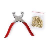 Zerodeko 100 Pièces Pince à Œillets Professionnelle Inoxydable avec Œillets Laiton pour Chaussures Ceintures et Sacs Outil Multifonction pour Toile Cuir et Nylon