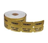 Zerodeko 1000 Billets de Récompense en Papier Doré pour Carnaval Scolaire et Jeux, Favorisant L'engagement Participation des Étudiants