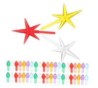Zerodeko 103 Pièces Lumières De Remplacement d'arbre De Noël en Céramique Ampoules De Lumières en Forme De Flamme Et D'étoile Ornements Lumineux De d'arbre en Céramique pour