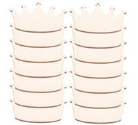 Zerodeko 10pcs Couronnes de Bois Décoratives de Couronne Accessoires pour Bricolage et Fabrication de Bijoux la Maison ou Cérémonie