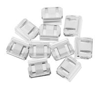 Zerodeko 10pcs Verrous de Fenêtre Coulissante en Plastique, Butoirs de Sécurité Robustes pour Portes et Fenêtres Lourdes, Empêchant L'effraction, Protection Familiale