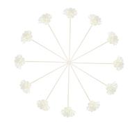 Zerodeko 12 Bâtonnets Diffuseurs D'arômes en Bois Blanc Recharge Parfum pour Diffuseur Forme Fleur 12 Pièces Rafraîchit L'air Efficacement Décoration Maison ou