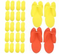 Zerodeko 12 paires Pantoufles en mousse EVA pour pédicure pliables légères et durables adaptées spa hôtel voyage confort relaxant Couleur Aléatoire Couleur Aléatoire