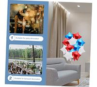 Zerodeko 12 pièces Ballons Étoile Aluminium Rouge Blanc Bleu Décorations Fête Patriotique pour Jour de Indépendance