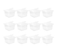 Zerodeko 12 Pièces Boîte à Reptiles en Plastique Transparent Trous Respirants, Cage Professionnelle Portable pour Serpents et Grenouilles, Terrarium Domestique Blanc