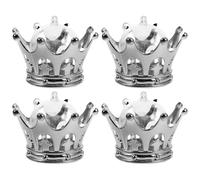 Zerodeko 12 Pièces Boîtes Bonbons en Plastique Argenté Forme Couronne, Lot, Résistantes la Déformation, Contenants à Dragées, pour Événements Festifs et Anniversaires
