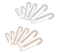 Zerodeko 12 pièces Broches Épingles Décoratives avec Strass Épingles de Sûreté Légères pour Femmes Accessoires Polyvalents pour Chemisiers Pulls Écharpes et Chapeaux Design Élégant Or et