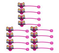 Zerodeko 12 Pièces Butterfly Straw Covers Silicone Caps Reusable Toppers For Cups Tumblers Water Bottles Fit DIY Decoration