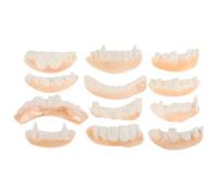 Zerodeko 12 Pièces Dents de Vampire d'halloween pour Cosplay, Fausses Dents en Plastique Légères, Accessoires de Fête pour Costume et Jeu de Rôle Amusant Plusieurs Styles