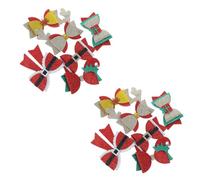 Zerodeko 12 Pièces Pinces Crocodiles de Noël en Feutre Nœuds pour Cheveux Élégants, Accessoires de Fête Confortables pour Femmes et Adolescentes Lors des Rassemblements Festifs
