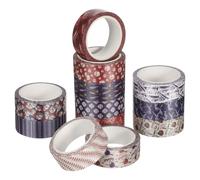 Zerodeko 12 Rouleaux Ruban Washi Adhésif Décoratif pour Scrapbooking Motif Baseball, Facile à Déchirer, Réutilisable, pour Décorer Votre Journal ou Bloc-notes