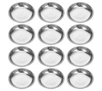 Zerodeko 12pièces Petits Bols Inox Ronds pour Sauces et Condiments Bols à Trempette Acier Inoxydable Adaptés Maison Restaurant Service Simple et Élégant