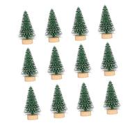 Zerodeko 12pièces Sapin De Noël Miniature Cèdre Naturel Lot de Décorations De Table Réalistes pour Sapin De Noël Ornement