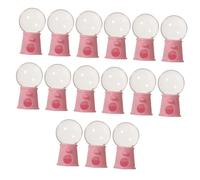 Zerodeko 15 pièces Mini Machine à Bonbons pour Garçon Fille Distributeur de Chewing Gum Plastique Jeu Interactif de Couleur Rose Promoteur de Créativité et Coordination Main Œil