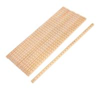 Zerodeko 15 Pièces Règle de Mesure en Bois, Règle Droite Portable 30cm, Carrée, Échelle Simple Face, Khaki, pour Bureau et Loisirs Créatifs