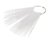 Zerodeko 150 Pièces Palette D'échantillons D'ongles D'éventail Pliable en PC Blanc pour Affichage de Vernis à Ongles, pour Usage Personnel et Création de Nail Art