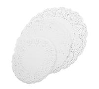 Zerodeko 150pièces Napperons Papier Dentelle Blanc Tapis De Gâteau Absorbant Huile Pour Décoration De Mariage Et Fête