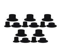 Zerodeko 15pièces Mini Chapeaux de Clown Noirs Doux pour Poupées Ornements Décoratifs et Accessoires pour Animaux pour Fêtes et Loisirs