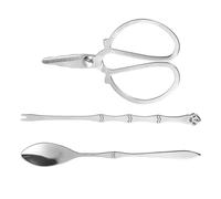 Zerodeko 1ensemble Set Outils Acier Inoxydable pour Fruits de Mer Casse-pattes de Crabe Ciseaux à Crustacés et Fourchette Kit Pratique pour Manger Homard Crabes et Coquillages