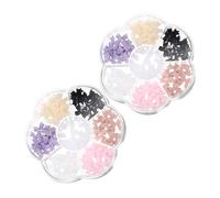 Zerodeko 2 boîtes Boîtes de Charms Nœud pour Ongles DIY Décorations Manucure Légères et Durables Accessoires Nail Art pour Créations Personnalisées