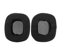 Zerodeko 2 Coussinets d'oreille en Cuir protéiné, 6 Trous, Noirs, | Housse de protection pour coussinets d'écouteurs, ajustement élastique, protège de l'humidité, maintient