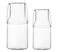 Zerodeko 2 Ensembles Carafe à Eau en Verre Élégant et Classique Grosse Capacité, Usage Prolongé, Accessoire pour Chambre ou Barbecue