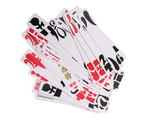 Zerodeko 2 Ensembles Chinese Circle Playing Card Decks Laminated Bridge Cards with Characters Traditional Folk Game for Families and Tabletop Entertainment