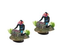 Zerodeko 2 Ensembles Fish Tank Treasure Chasse Grenouille réservoir Statue de chercheur de trésor dirigé Decoration Nature Figurine Plongeur Figurine de Plongeur décor d'aquarium Plastique