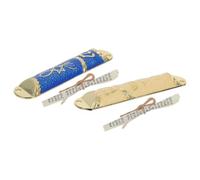 Zerodeko 2 Ensembles Mezouza de Porte D'entrée en Alliage de Zinc avec Parchemin, Décoration Élégante pour Maison, Résistant à l'usure, Ornement Religieux pour Accueil Familial