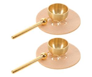 Zerodeko 2 Ensembles Mini Tibetan Brass Singing Bowls For Meditation With Cushion And Striker Mindfulness Sound Healing Set For Yoga Relaxation Stress Relief And Prayer