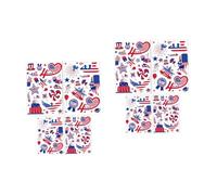 Zerodeko 2 Ensembles Stickers Fenêtre Soleil Indépendants Transferts Muraux Patriotiques Autocollants Vitrophanie Autocollant Vitre Etiquette Autocollante 4 Juillet Stickers 3 Feuilles * 2