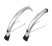 Zerodeko 2 Garde-Boue de vélo à Couverture intégrale, argentés, pour l' | Garde-boue en plastique pour motos gravel et cross, anti-éclaboussures et résistant à l'eau, efficace par temps