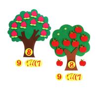 Zerodeko 2 jeux d'arbres fruitiers en feutrine pour apprendre à | Jeu de comptage, aide à l'addition et à la soustraction pour les enfants, les tout-petits, la maison, la maternelle,