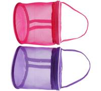 Zerodeko 2-Pack Portable Nylon Mesh Yarn Storage Bag, Lightweight Crochet Organizer Tote for Wool Balls & Knitting Needles, Tangle-Free Yarn Holder for Travel, Home & on-The-Go DIY Crafting